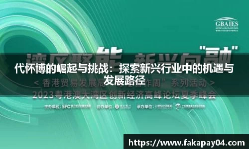代怀博的崛起与挑战：探索新兴行业中的机遇与发展路径
